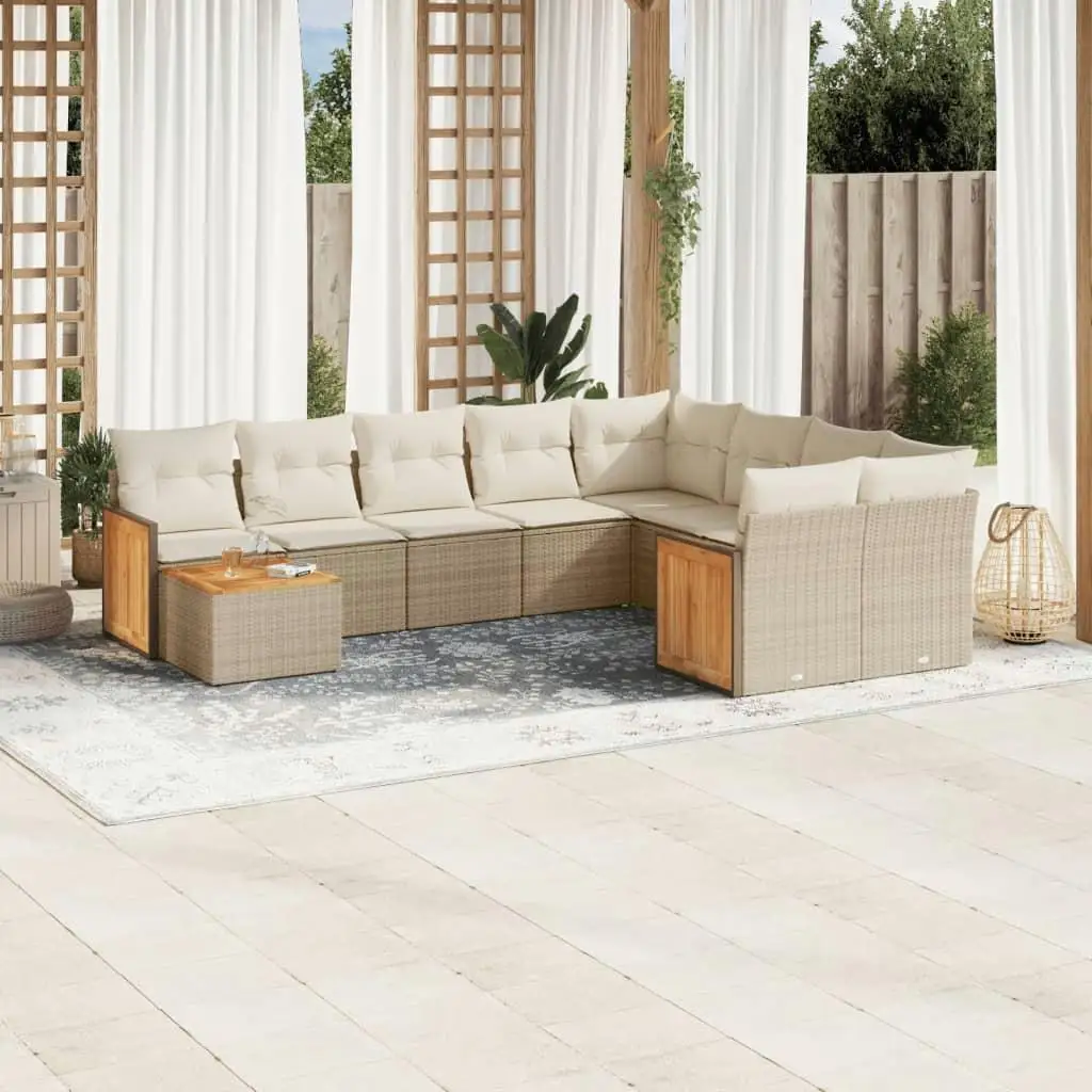 

Beige Garden Sofa Set Outdoor Furniture Stylish Lounge Seating for Patio Deck Yard Living Room