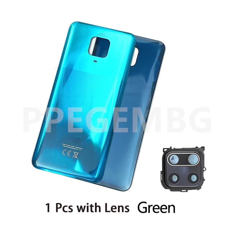 Note 9S Glass For Redmi Note 9 Pro Max S Note 9Pro Battery Back Cover Rear Door Lid Panel Shell Housing Case Camera Lens