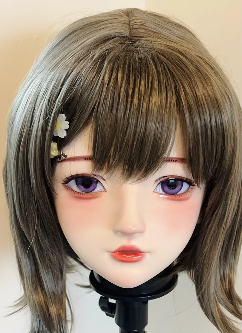 

Маска-кигуруми (MEO603) для кастомизации, ручной работы, на все лицо, с замком, в стиле BJD куклы, для кроссдрессинга (мужчина-женщина)