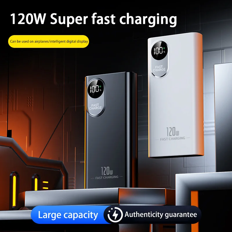VIVO 200000mAh 120W بنك طاقة ذو سعة كبيرة شحن سريع للغاية مع شاشة ديجيتال محمولة توريد للهواتف المختلفة الجديدة