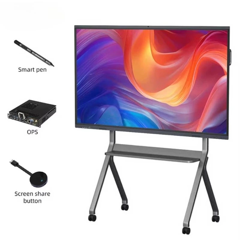 55/65/75/85/86/98/100/110 inch smart board touch screen interactive built-in computer business presentation