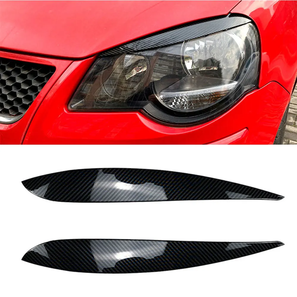 

Eyebrows for Volkswagen VW POLO 4 MK4 9N 9N3 2005-2009 Headlight Eyelids Cover Eye Lids Sticker Trim Body Kit Car Accessories