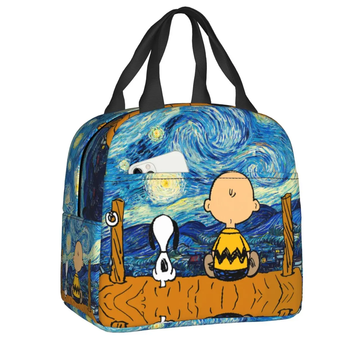 

Custom Cute Cartoon Snoopy Lunch Box Women Multifunction Thermal Cooler Food Insulated Lunch Bag Kids Portable Picnic Tote Bags