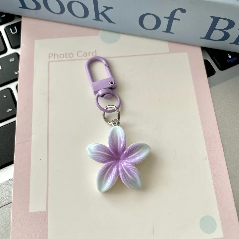 Fashion Resin Flower Keychain Colorful Car Key Ring Bag Accessories Backpack Hanging Decoration