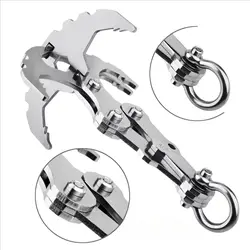 Outdoor Rock Climbing Rescue Claw Survival Mountaineering Hook Tool Multifunctional Stainless Steel Folding Gravity Grab Hook