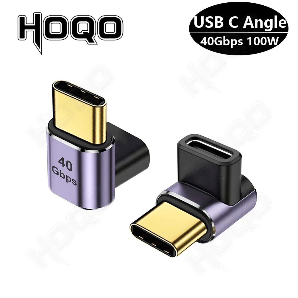 맥북 프로 스팀 데크 스위치 노트북용 고속 충전 USB-C 익스텐더, USB C 앵글, 90 도 어댑터, 직각 PD, 100W, 40gbps