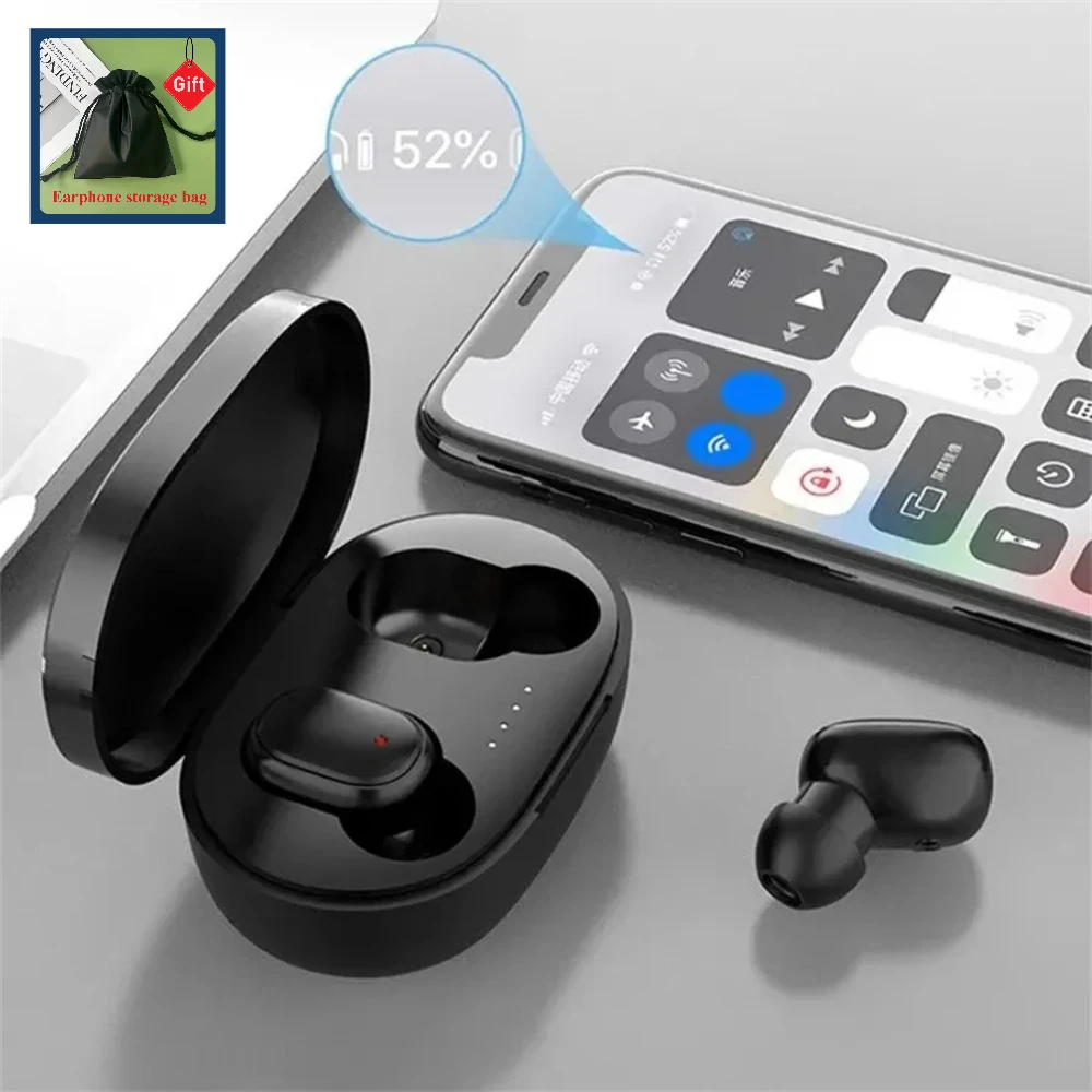 

TWS A6S Bluetooth Earphones:Wireless Sport Headset with LED Display, Touch Control & Stereo Sound Compatible wireless headphones