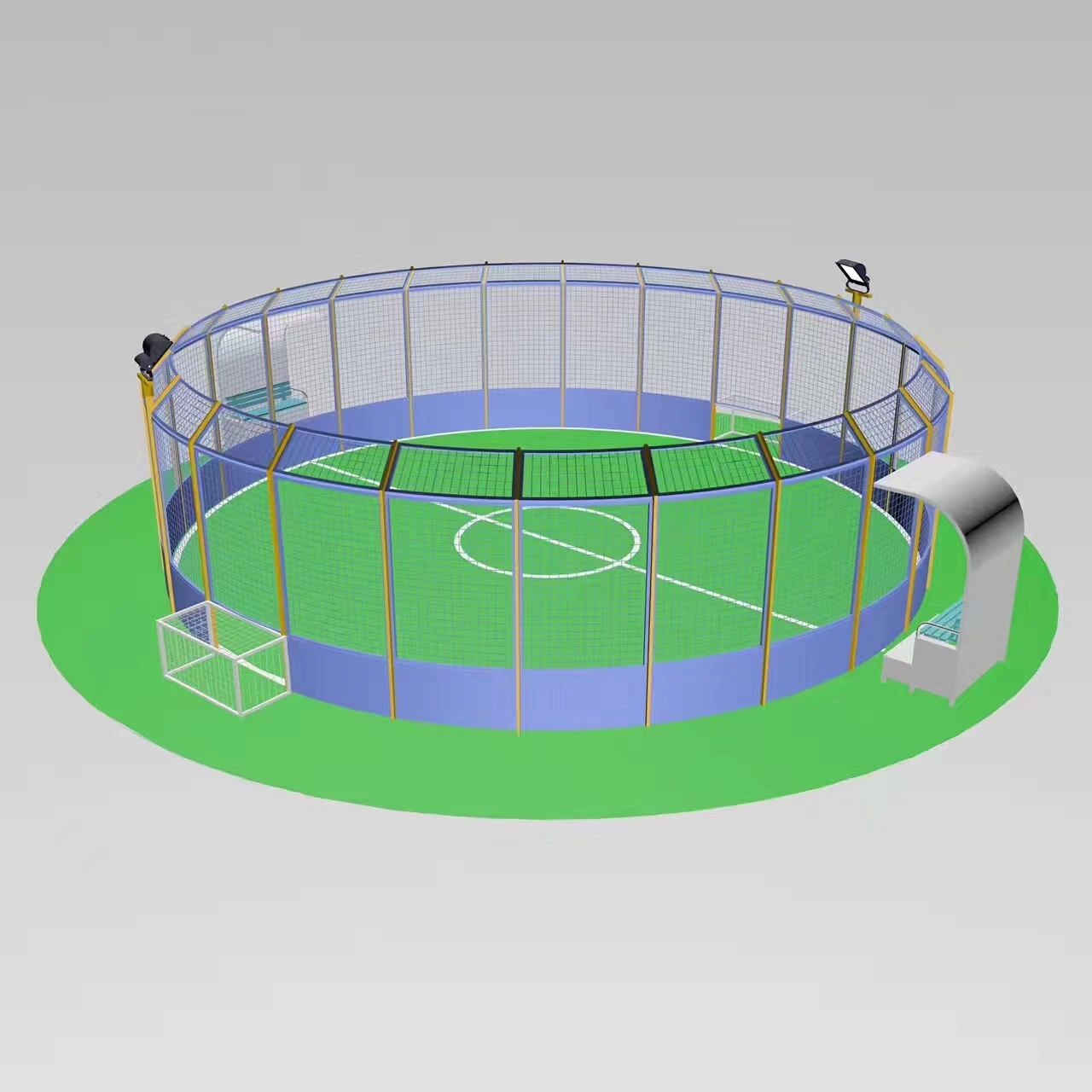 Venta caliente 6m portería de fútbol al aire libre entrenamiento fútbol baloncesto en la misma jaula de paso