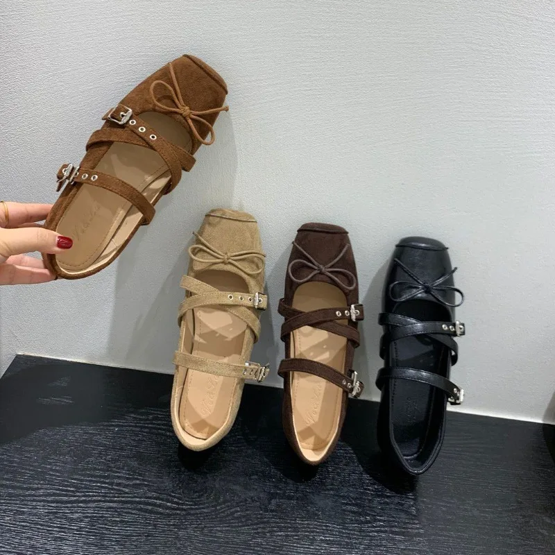 

Designer Bow Fashion All-match Flat Shoes Women Casual Comfortable Soft Bottom Non-slip Elegant Simple Single Shoes 35-39