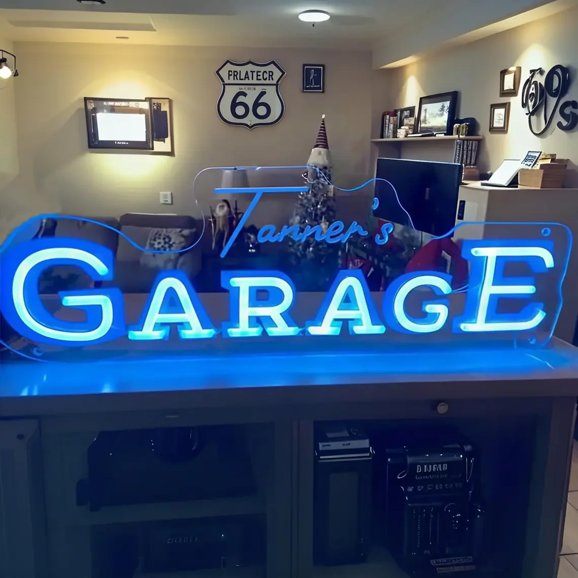 Custom Garage Name Neon Sign Personalized Man Cave Tool Shop Studio Decor Gifts for Him