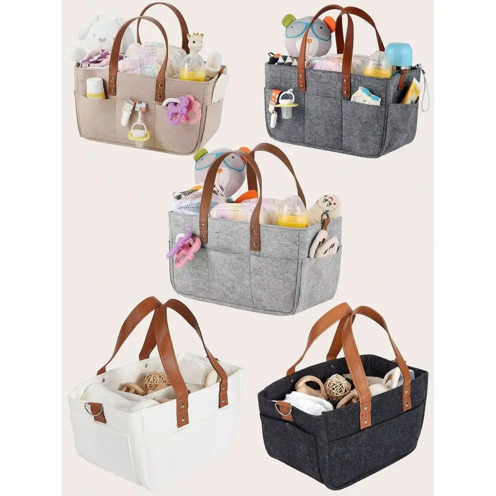 Baby Nursery Storage Basket Diaper Caddy Organizer, Stroller Hanging Bag, Nursery Essentials Organizer, Suitable For Diaper Sta
