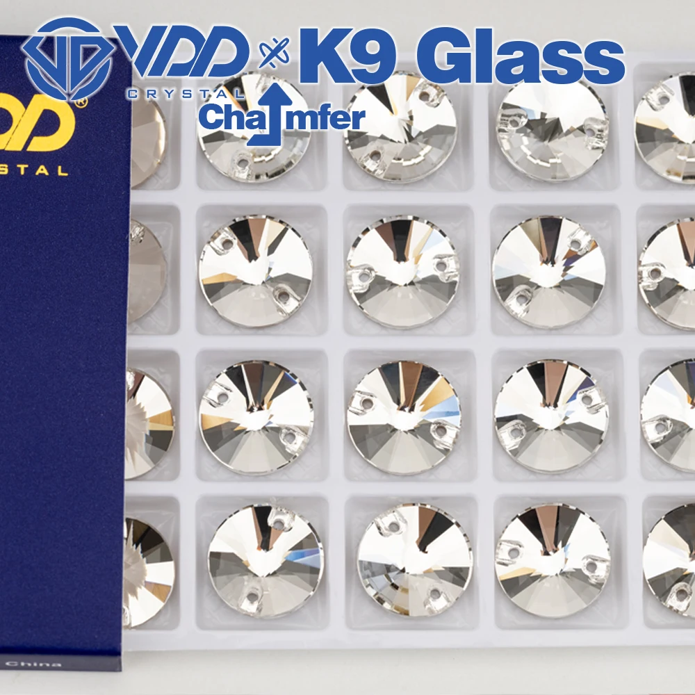 VDD Rivoli Mehrere Farben Top Qualität K9 Glas Nähen Auf Strass Kristall FlatBack Nähen Steine Für DIY Kleidungsstück Hochzeit Kleid – Detail 7