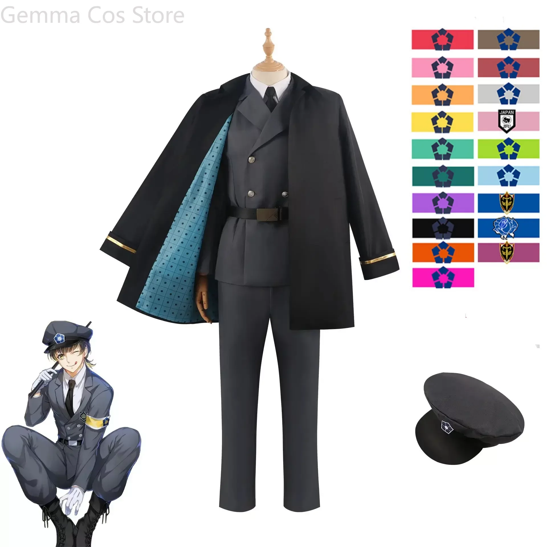 Blue Lock Anime Cosplay Exhibition Guards Rin Itoshi Isagi Bachira Nagi Chigiri Reo Barou Kunigami Armbands Cosplay Costume