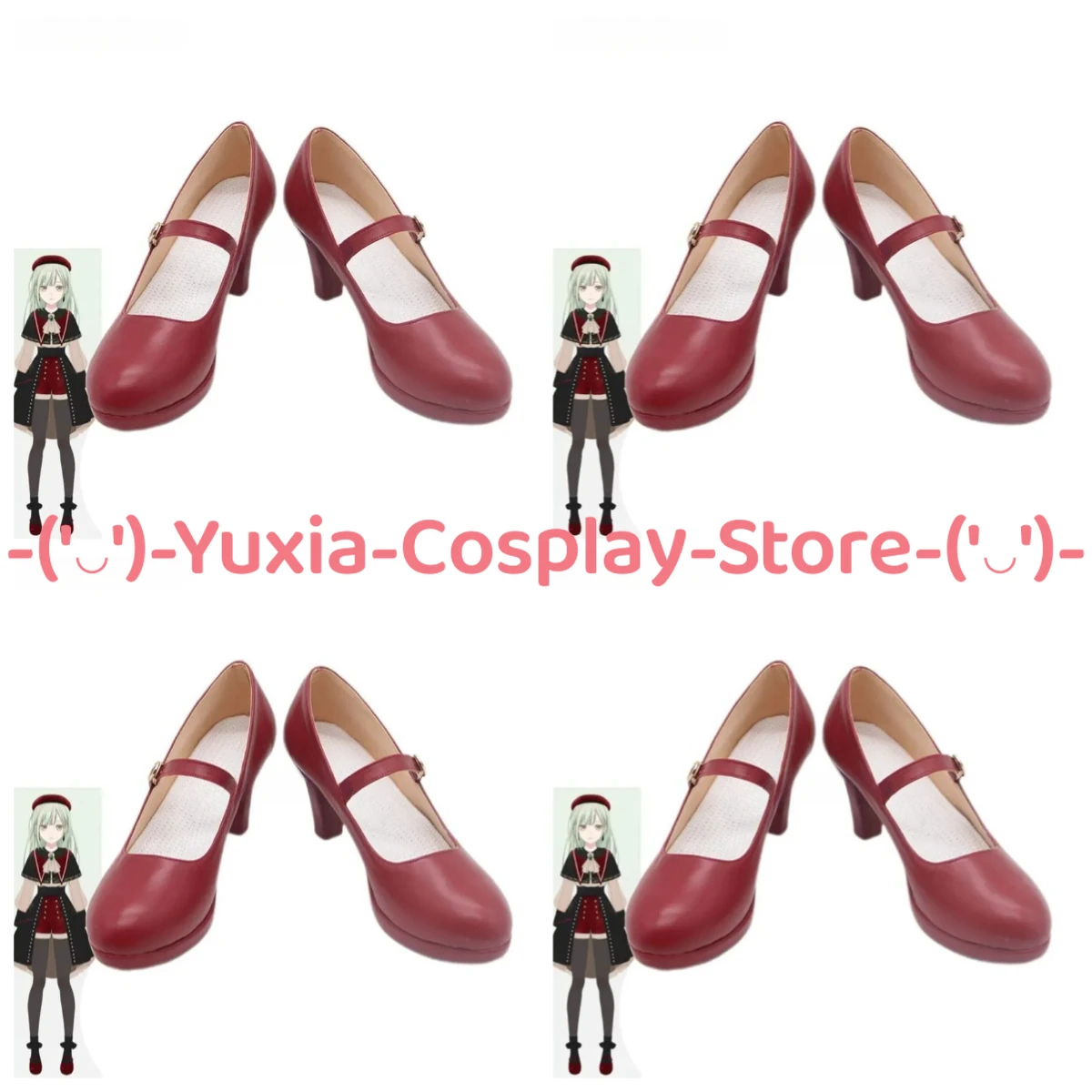 

Yuxiacosplay! BanG Dream! Ave Mujica Wakaba Mutsumi Cosplay Shoes Anime Character Prop PU Leather Boots Halloween Party Costume