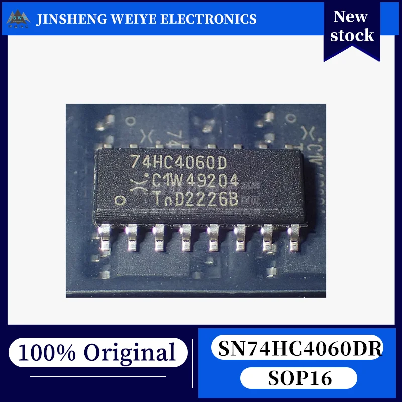 (20/100 pieces) SN74HC4060DR 74HC4060D SOP16 14-bit Asynchronous Binary Counter, 100% New, Original, In Stock, Fast Shipping