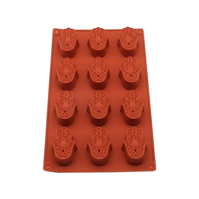 Holes Mold Silicone Mini Lotus in The Palm Soap Khamsah For Soap Making Hand of Fatima Mascot Mold