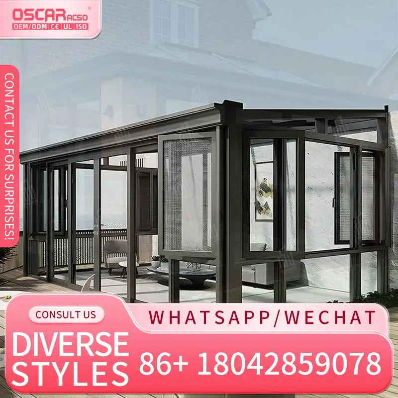 

High Quality Double Glass Sunroom for Patio Solarium sunroom