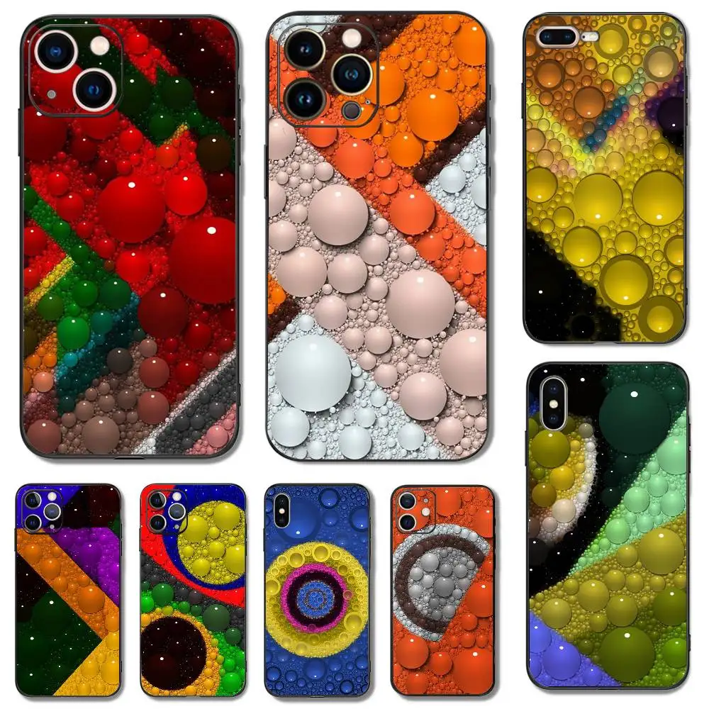 

Colorful Rainbow Phone Case For iPhone 17,16,15,14,13,12,11,X,Pro,XS,Max,XR,Plus,Mini Soft Silicone Black Shockproof