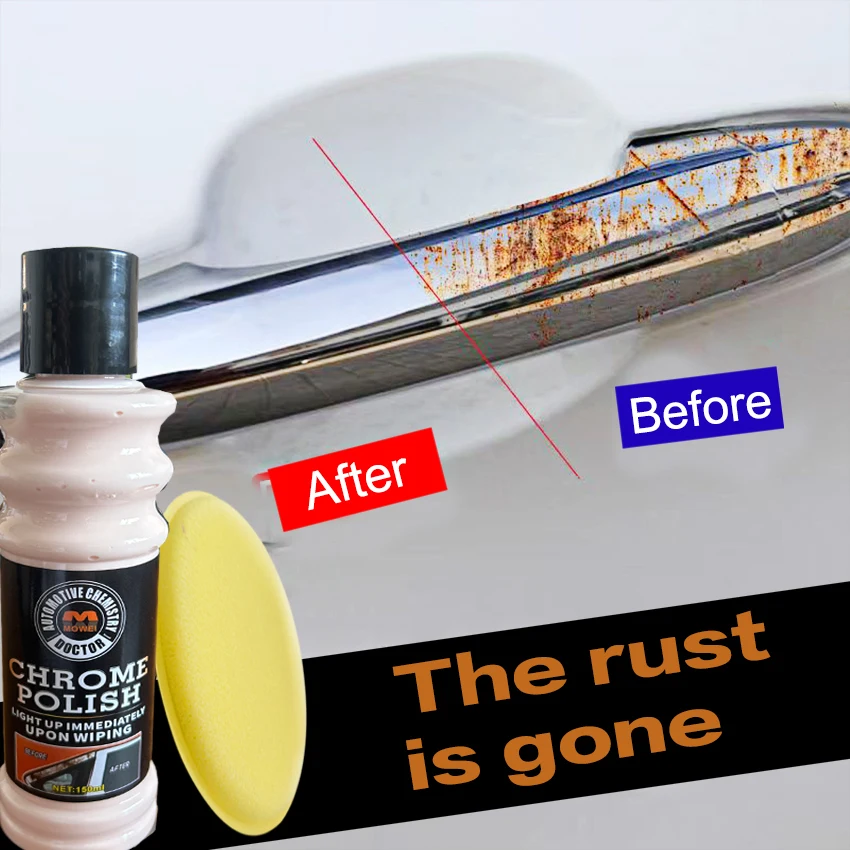 Car Door Handle & Window Chrome Restoration Kit -Waterproof, Rust-Free Metal Cleaning and Refurbishment with Shiny Chrome Finish