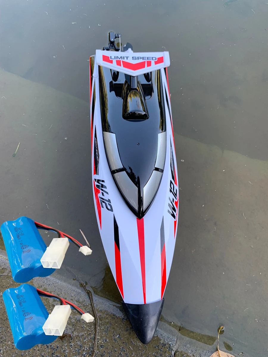 Ready to Go RTR Medium Remote Control Boat RC Watercraft WL912 Fast 35km/h Alloy Parts for Hobby Beginners Experts