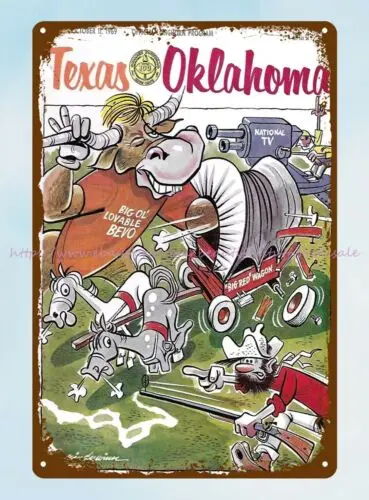 1969  college football program tin sign haunted garage ideas