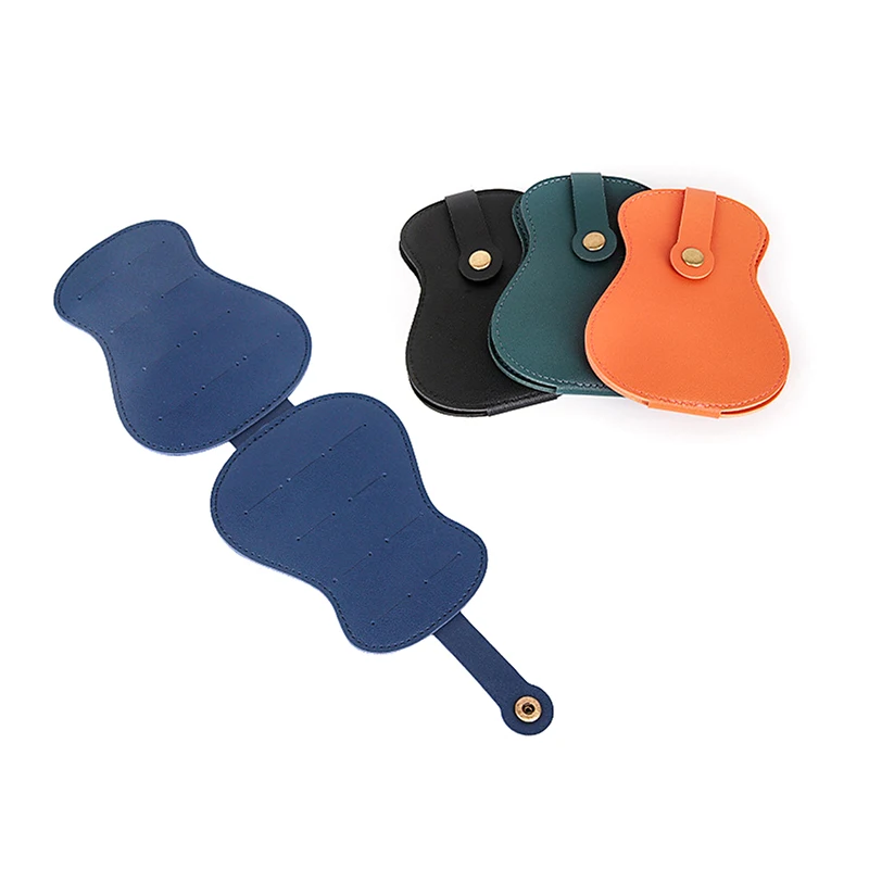 Vintage PU Leather Guitar Paddle Storage Bag Large Capacity Versatile Perfect For Currency