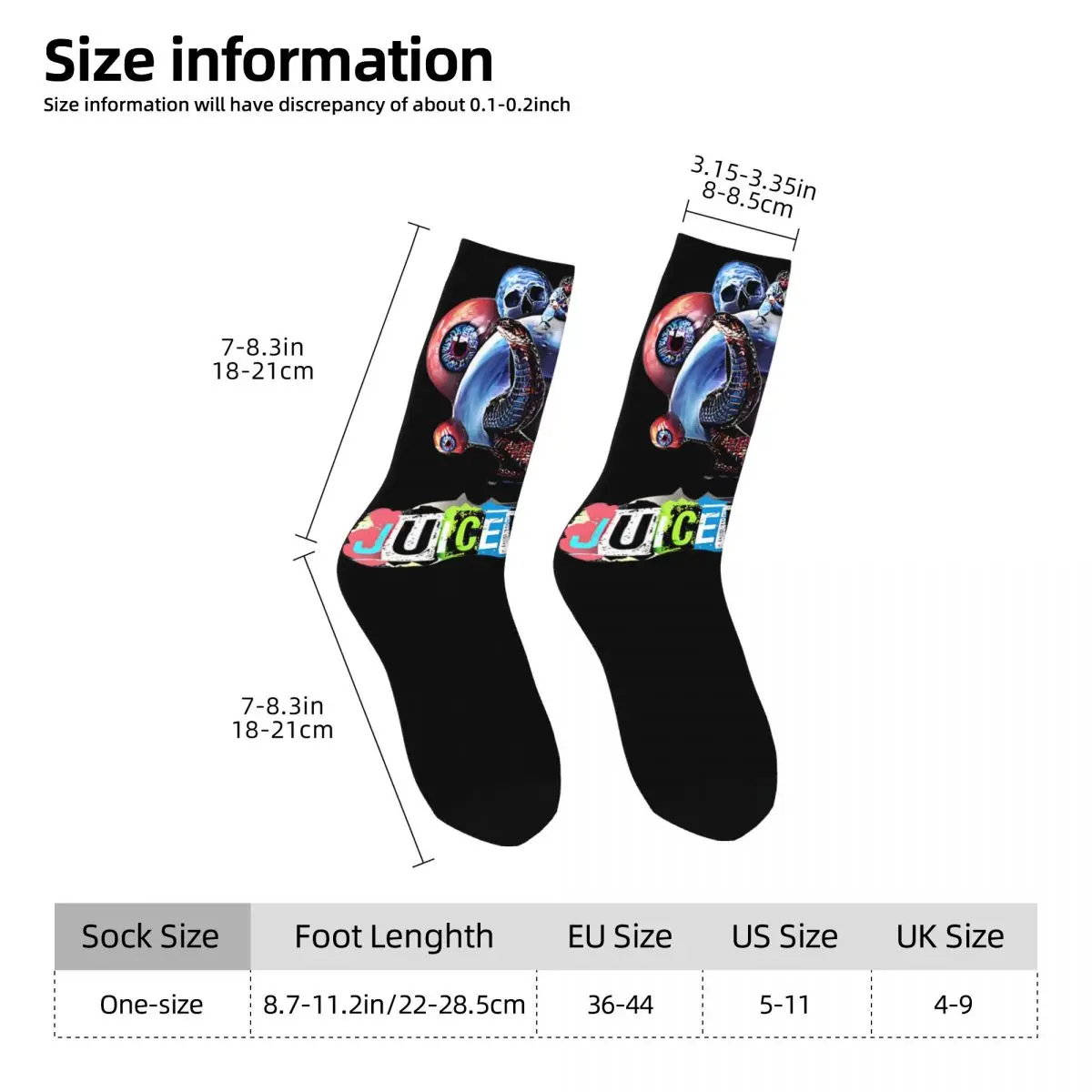 Chaussettes de skateboard Hip Hop pour femmes, Juice Wrlds, Sared Singer, Accessoires confortables, Décontracté, Toutes saisons