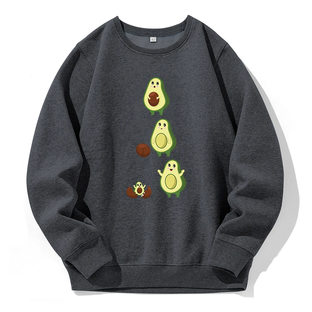 Cartoon Cute Avocado Printing Hoodies Men Loose Oversized O-Neck Hooded Casual Sports Classic Hoodie Street Fashion Tracksuit