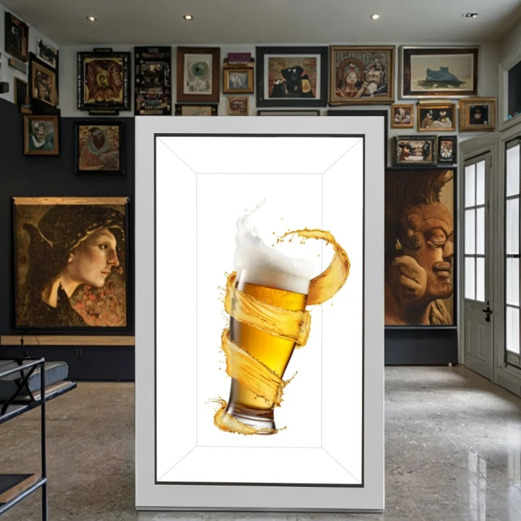 3D Holographic Transparent Display Indoor 85-inch Video Digital Signage Touch Interactive Advertising Poster LCD Touch Screen