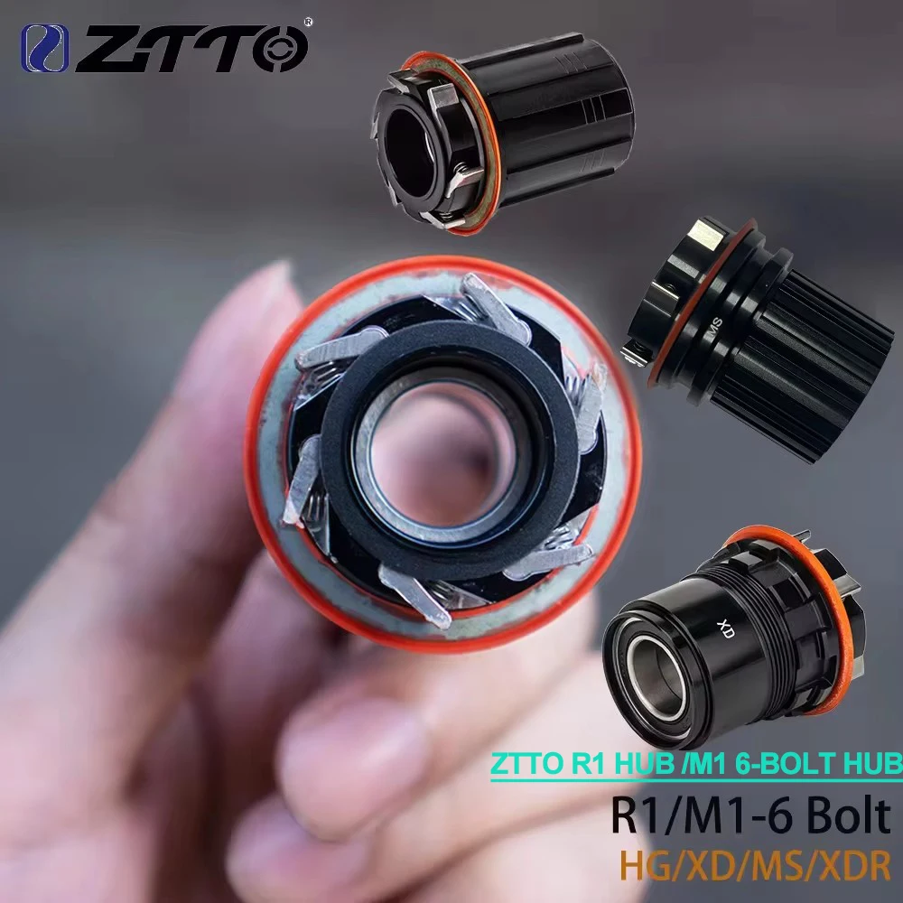 ZTTO R1 Hub pilote M1-6bolt corps de moyeu XDR XD HG MS corps de moyeu 6 cliquets système de remplacement pour R1 Freehub 135x10 QR 142x12 à axe traversant