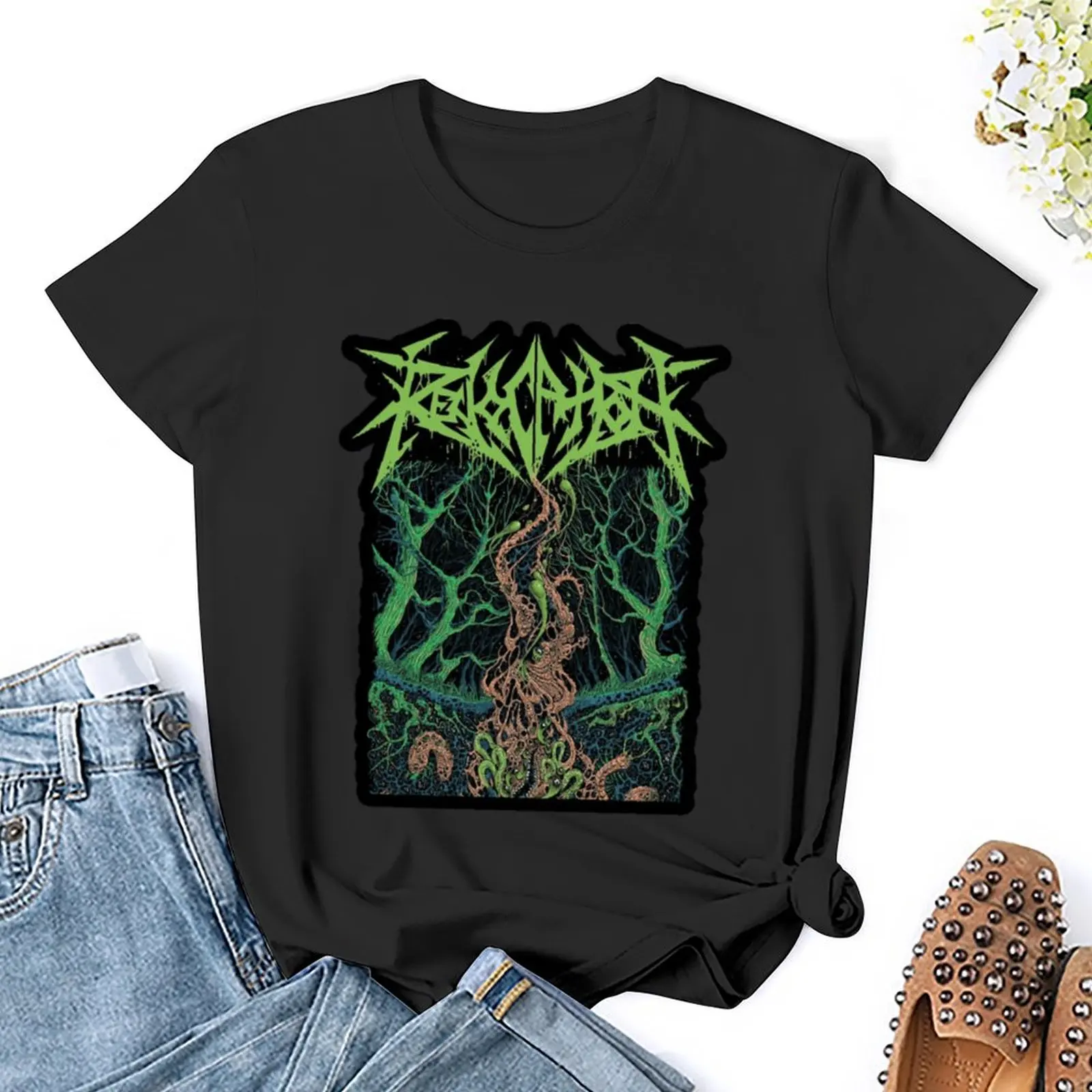 REVOCATION BAND METAL T-Shirt cute tops summer top Short sleeve tee female t shirts for Women graphic