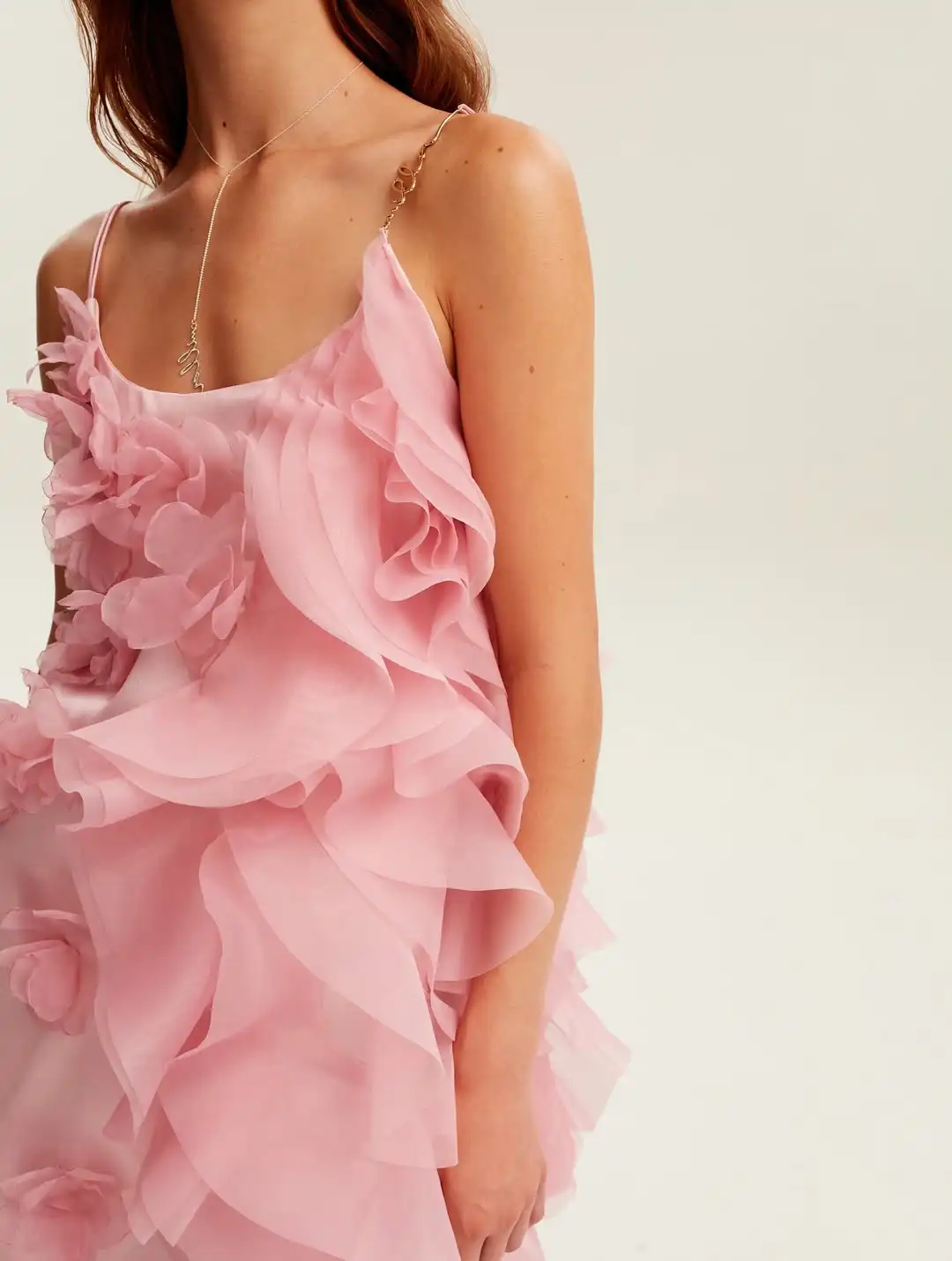 Ofherown فساتين وصيفة الشرف الجديدة المخصصة ثلاثية الأبعاد الكشكشة الزهرية فساتين وصيفة الشرف الصغيرة ضيف الزفاف السباغيتي الأشرطة فساتين الحفلات