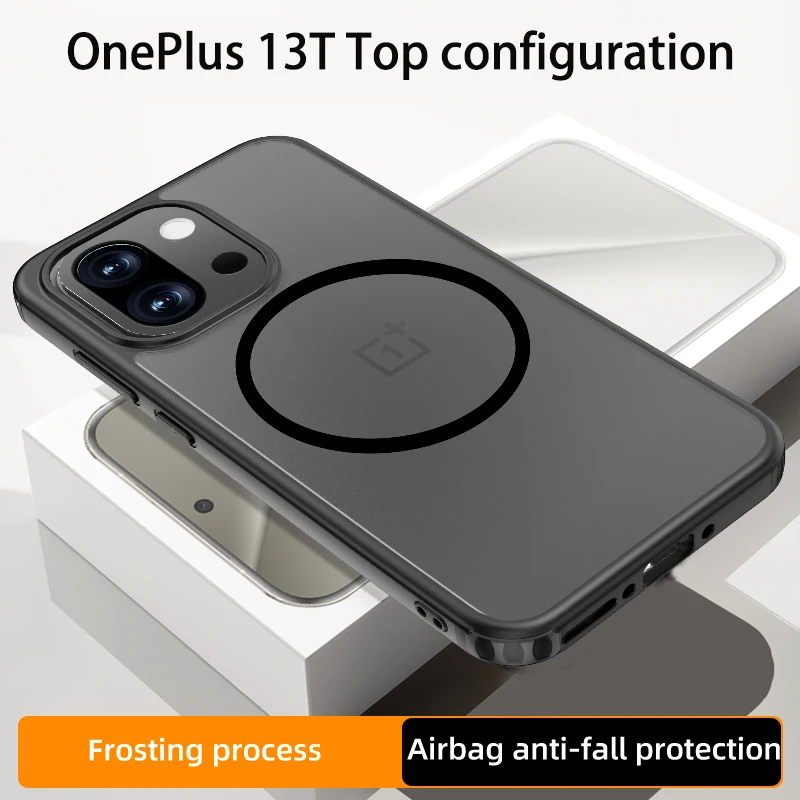 

Чехол для OnePlus 13T13S, магнитный прозрачный матовый жесткий противоударный полупрозрачный чехол для One Plus 13s, кепка