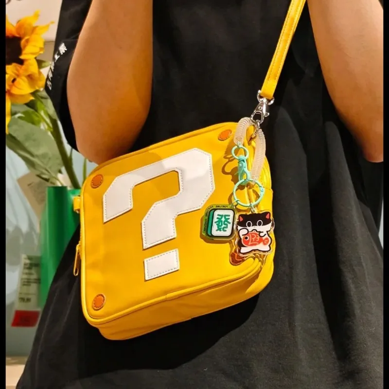 

Question Mark Women's Crossbody Bag Cartoon Cute Phone Bag Makeup Handbag PU Small Square Bag Storage Bag Handbag