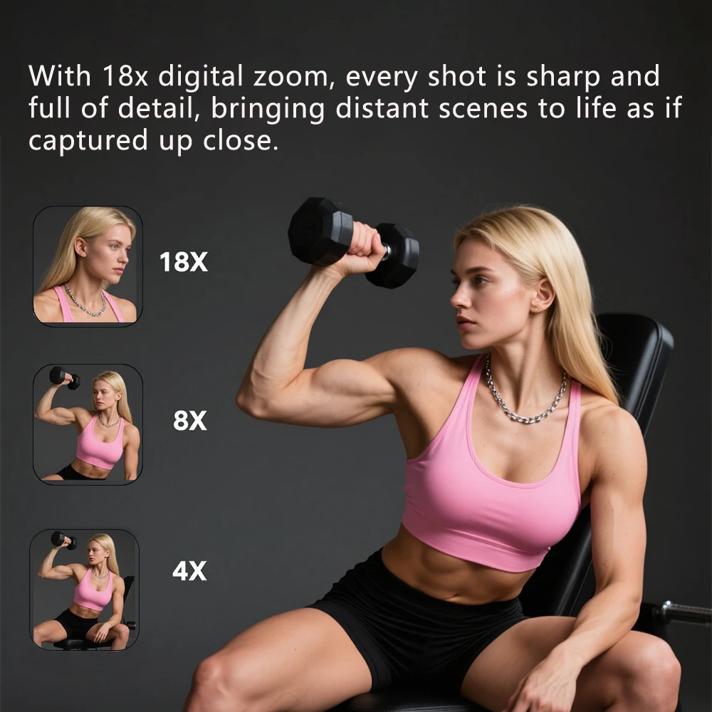 Vandlion A62 Digitalkamera mit Weitwinkelobjektiv, CCD-Videorecorder, 64 MP Autofokus, 18-facher Zoom, 2,8-Zoll-LCD-Bildschirm, Aufnahmegerät