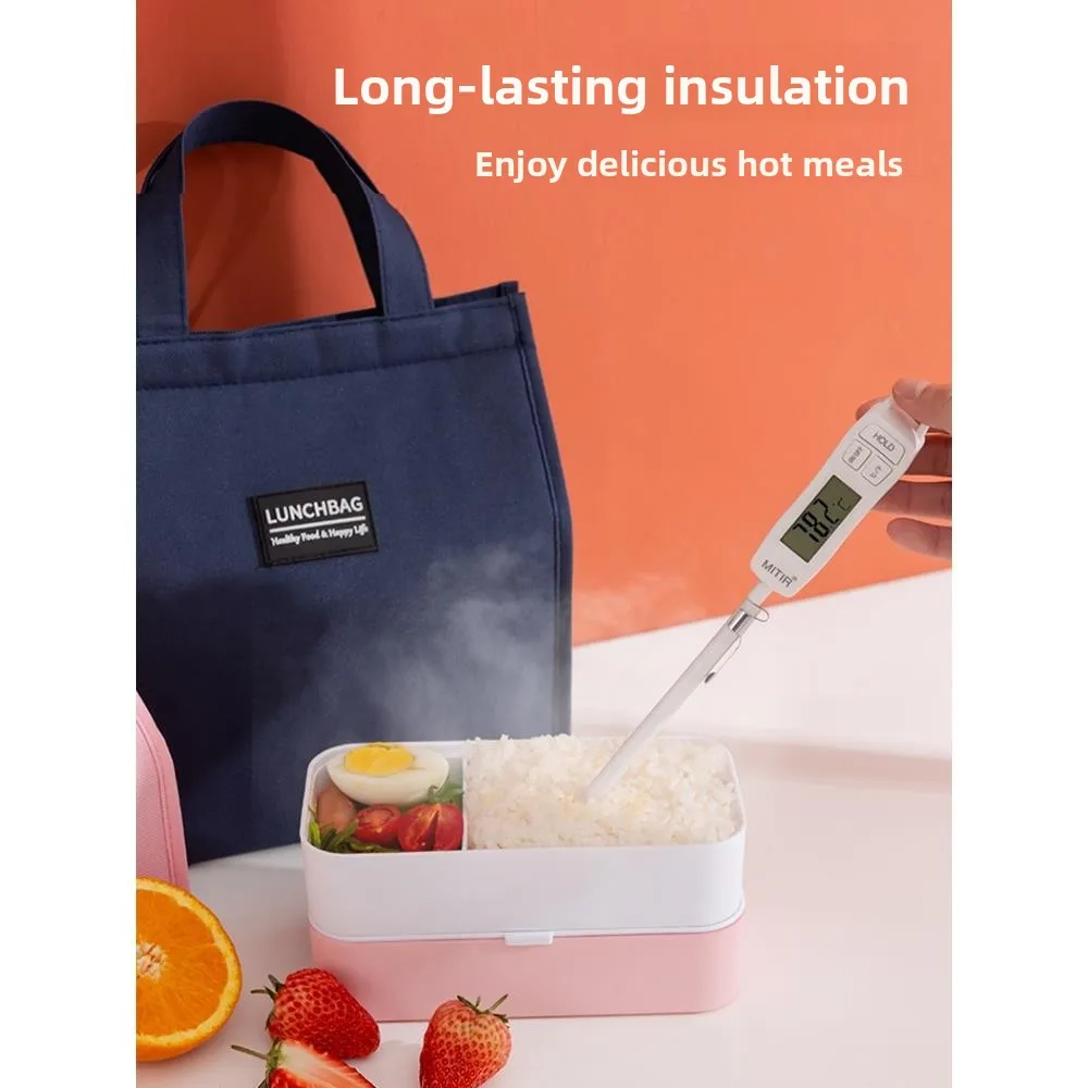 

Термосумка для ланча, изолированная сумка-бенто, водонепроницаемая, маслостойкая, для студентов и офисных работников, сумка для еды