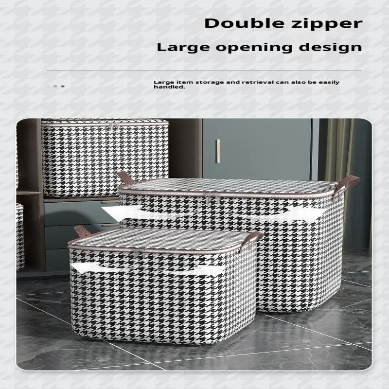 220L Big Size Clothes Storage Box With Cover Large Laundry Basket Organizer Bag For Baby Foldable