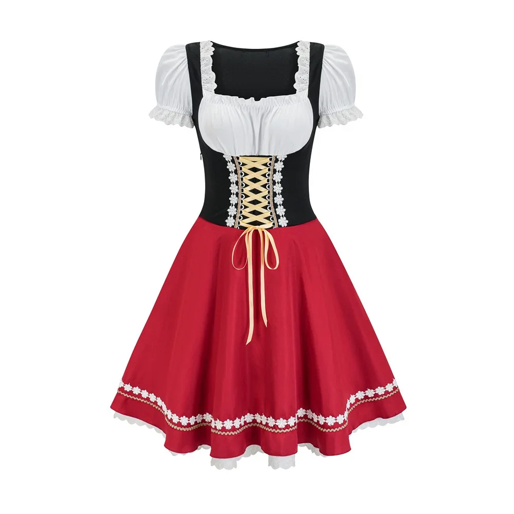 Frauen traditionelles bayerisches Dirndl-Kleid Cosplay deutsches Oktoberfest-Kostüm Festival Party Biermädchen Bühnenaufführungskleidung