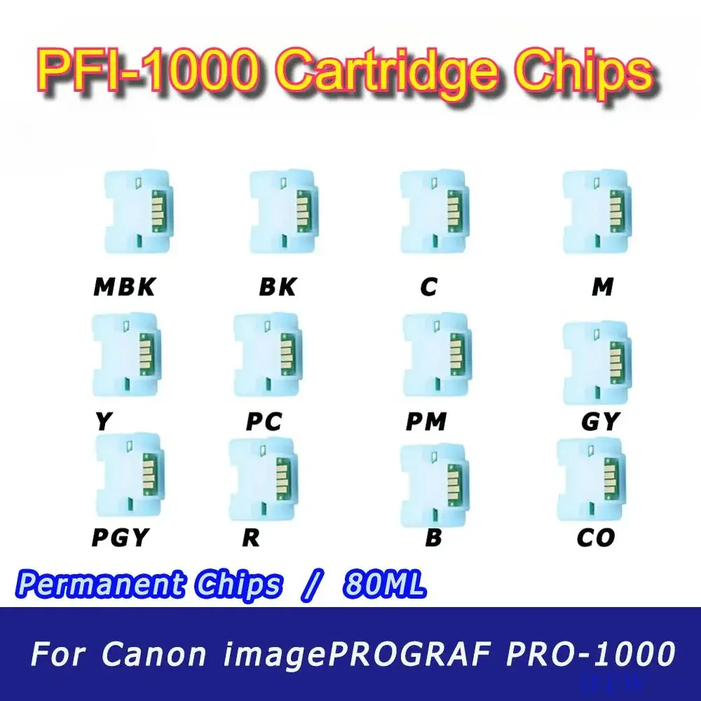 

PFI1000 Ink Cartridge Reset Chip PFI-1000 Printer Permanent ARC Chip For Canon imagePROGRAF PRO-1000 PRO1000 Printer Chips IC