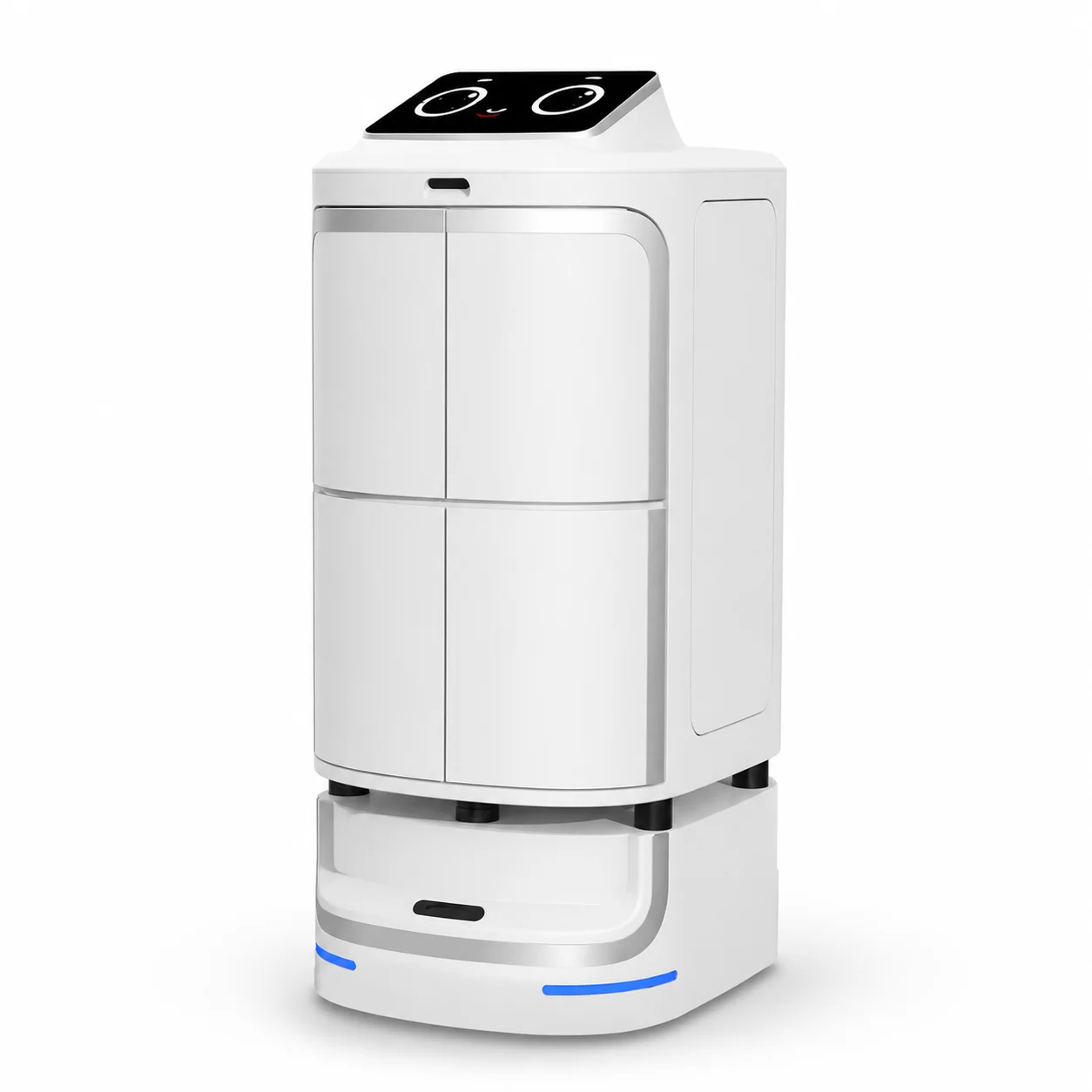 Hotel Delivery Robot with Elevator Control 100kg Payload Dual Cabin Room Service Robot