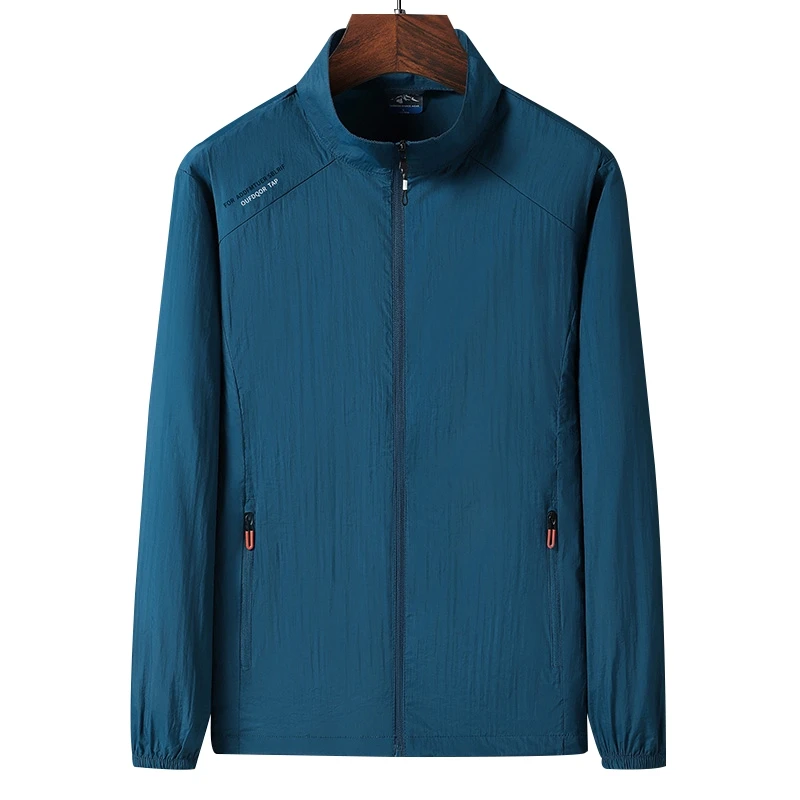2026 Men's Ice Silk Sun Protection Jacket UPF50+ Lightweight Quick Dry Outdoor Sports Casual Streetwear Clothing Top for Summer