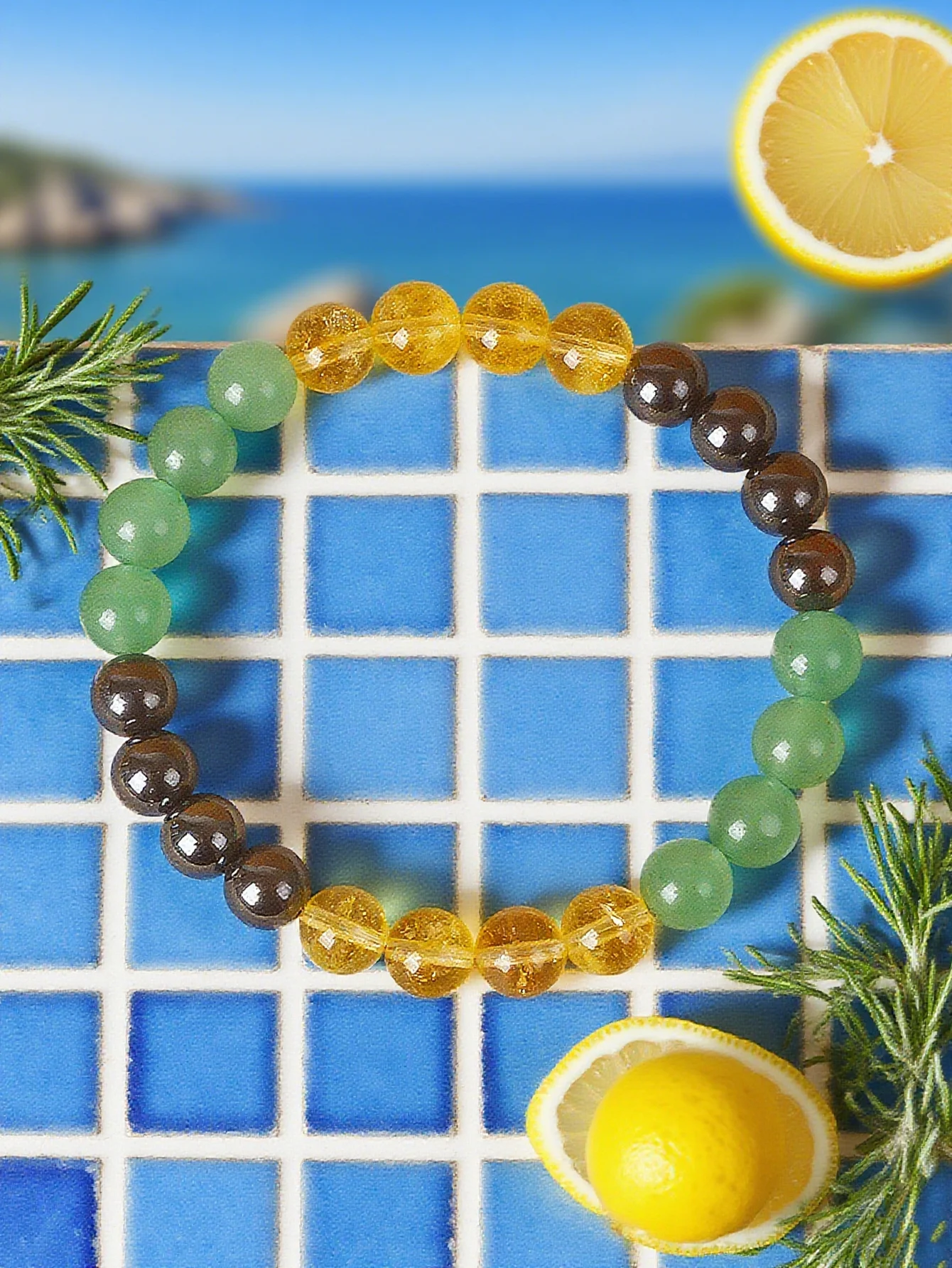 

Green Aventurine Citrine Hematite Natural Stone Beaded Bracelet For Luck Abundance Heart Healing Attracts Wealth Energy Jewelry