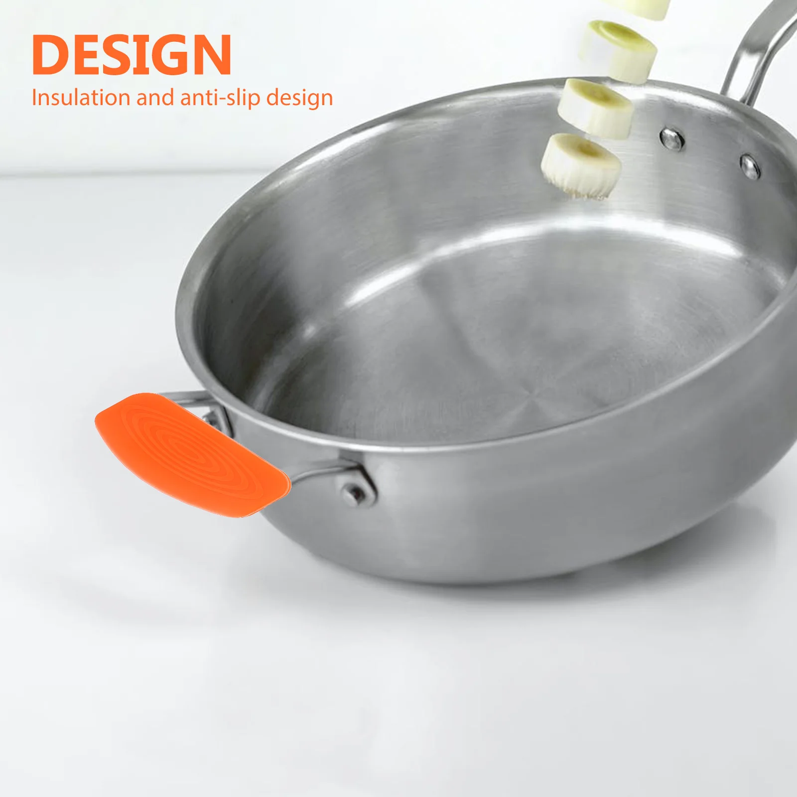 

1Pair Versatile Kitchen Tool Silicone Handle Covers for Various Cookware Antiburn Grip Silicone Pan Handle Cover