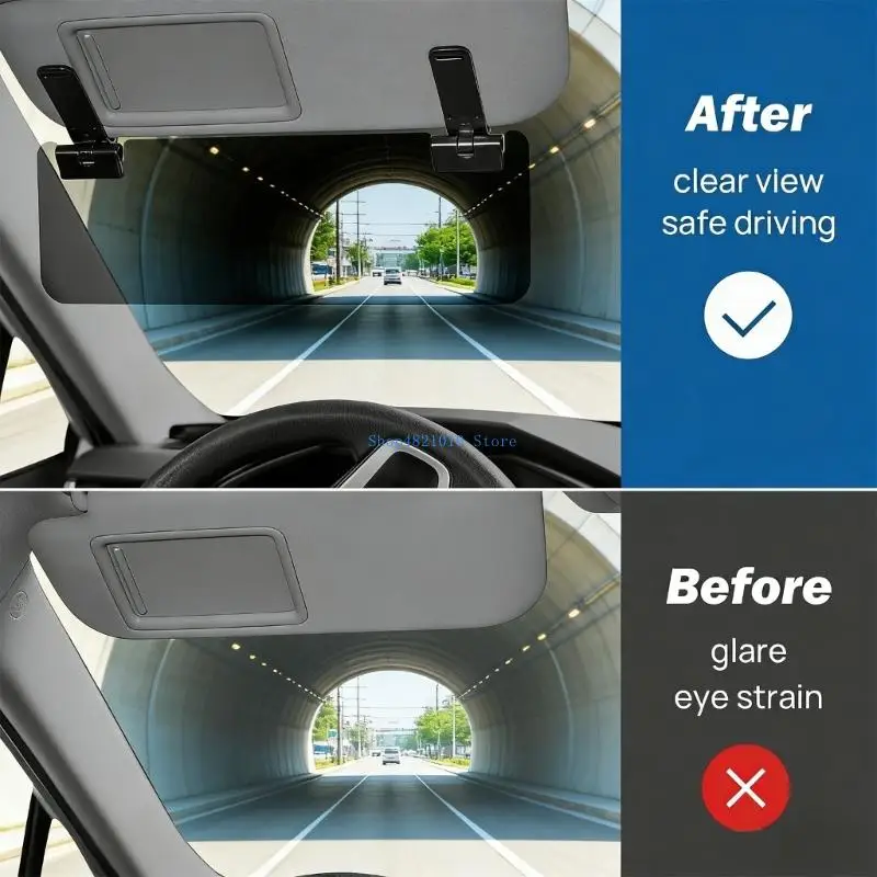 T3LF Car Sunvisor Extender Crafted from Nylon For Enhancing Driving Comfort And Safety