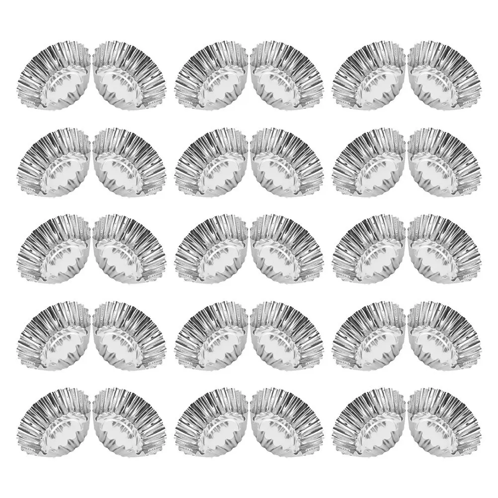 

30Pcs Reusable Stainless Steel Baking Molds Mini Cupcake Tart Pans Nonstick Easy Clean Small Dessert Tools Mini Cupcake Cups
