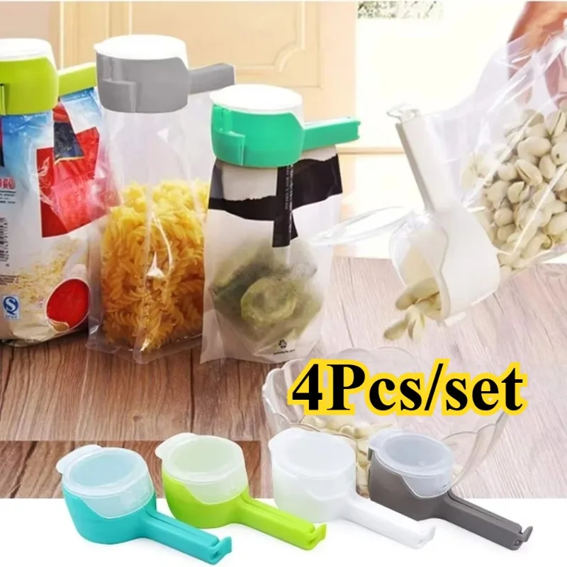 Clips de sellado para almacenamiento de alimentos, Clips para bolsas, aparatos de almacenamiento de cocina y alimentos, accesorios de cocina
