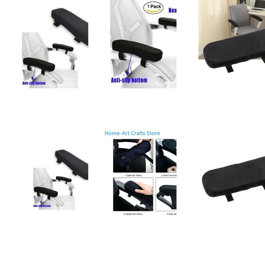 Y3NA 1Piece Chair Armrest Pad Memory Foam Office Chair Arm Rest Cover Comfortable Elbow Forearm Pressure Relief for Women Men