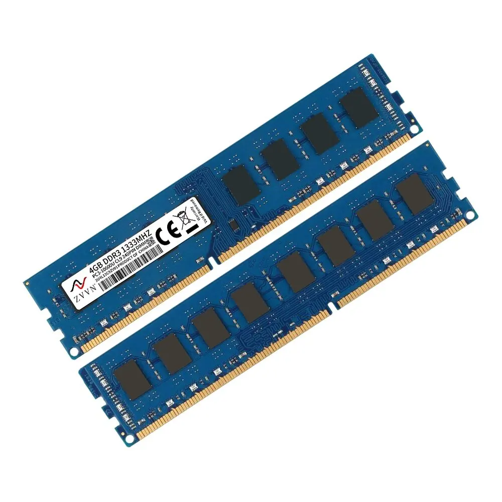 ZVVN 4 GB DDR3 1333 (PC3 10600) 240 Pin DIMM PC RAM Desktop Computer Geheugen Blauw Model 3U4L13C9ZV01