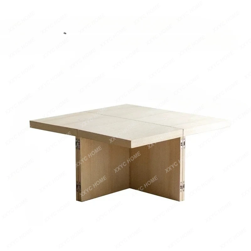 QQGeometric deformation coffee table log color modern simple square creative niche  side table