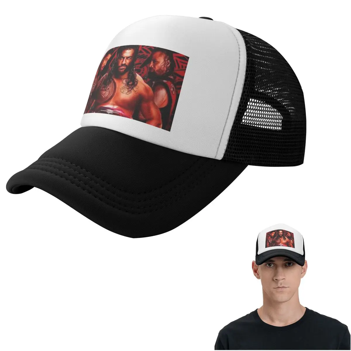Wrestler Roman Reigns Wrestling (7) Cap Casual Mesh Baseball Caps Adjustable Hat Hip Hop Summer Unisex Baseball Hats